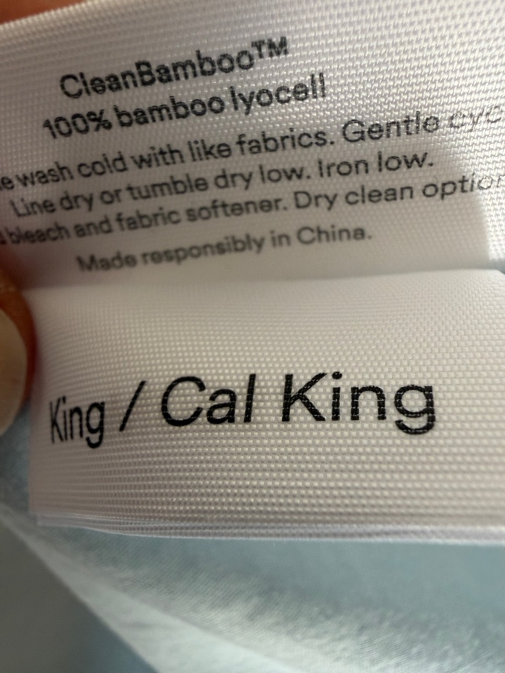 Ettitude Soft Blue California King Flat Sheet - Picture 3 of 4